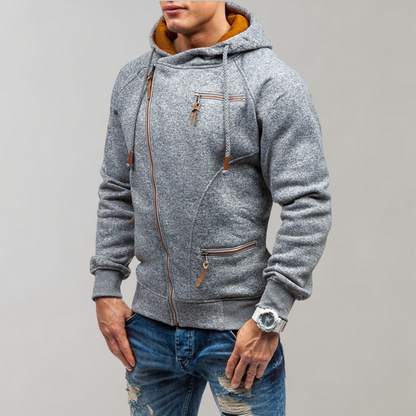 Men's Casual Zip Sweatshirt – Comfortable Lightweight Hoodie for Everyday Wear