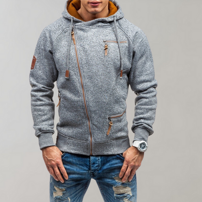 Men's Casual Zip Sweatshirt – Comfortable Lightweight Hoodie for Everyday Wear