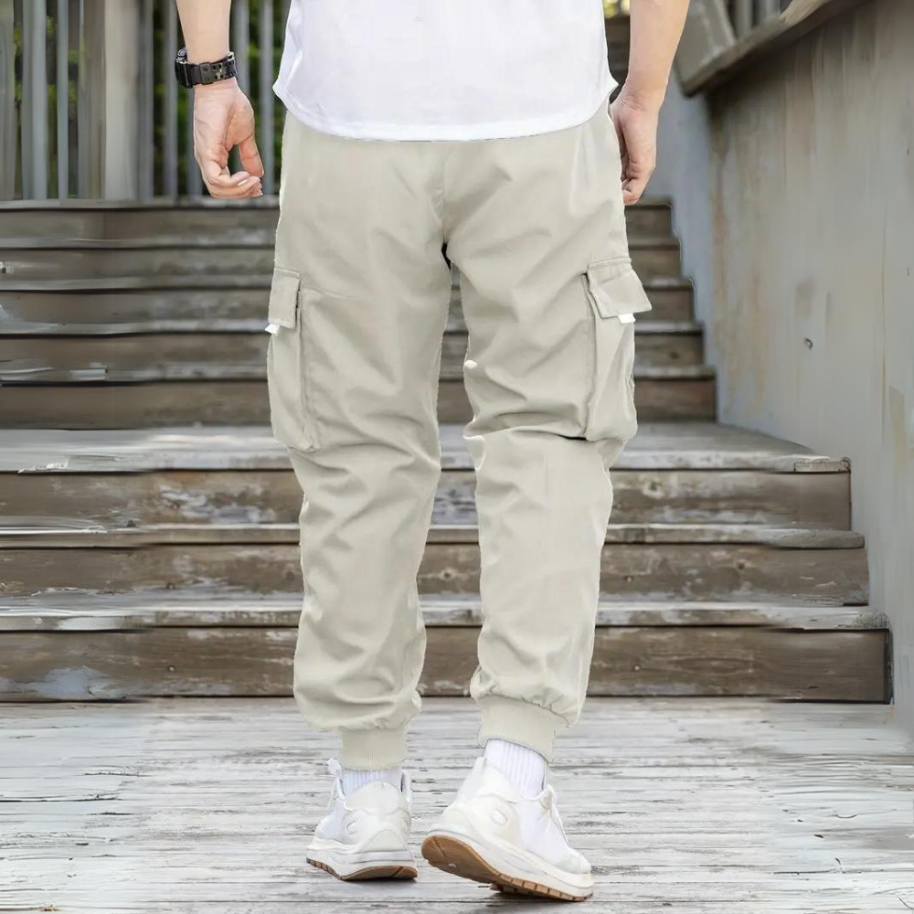 Men's Cargo Trousers – Durable Utility Pants with Pockets for Outdoor Wear