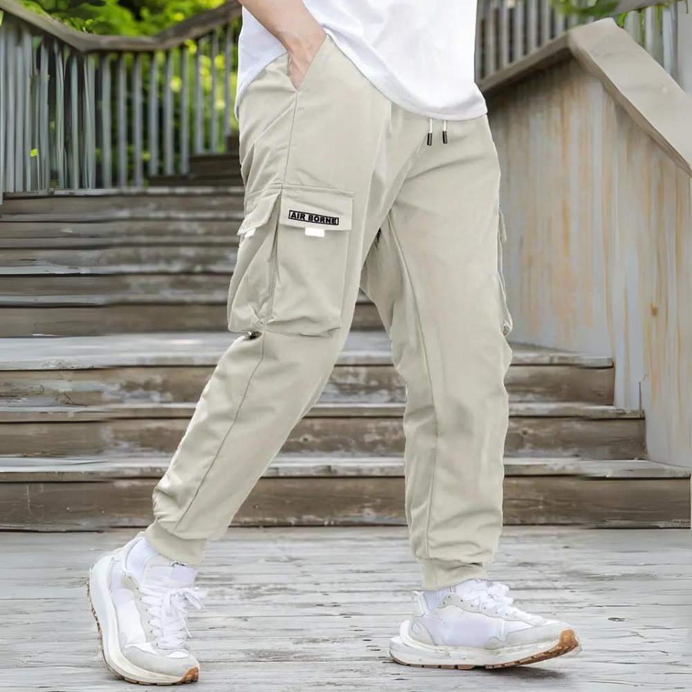 Men's Cargo Trousers – Durable Utility Pants with Pockets for Outdoor Wear