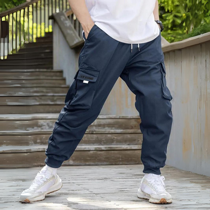 Men's Cargo Trousers – Durable Utility Pants with Pockets for Outdoor Wear