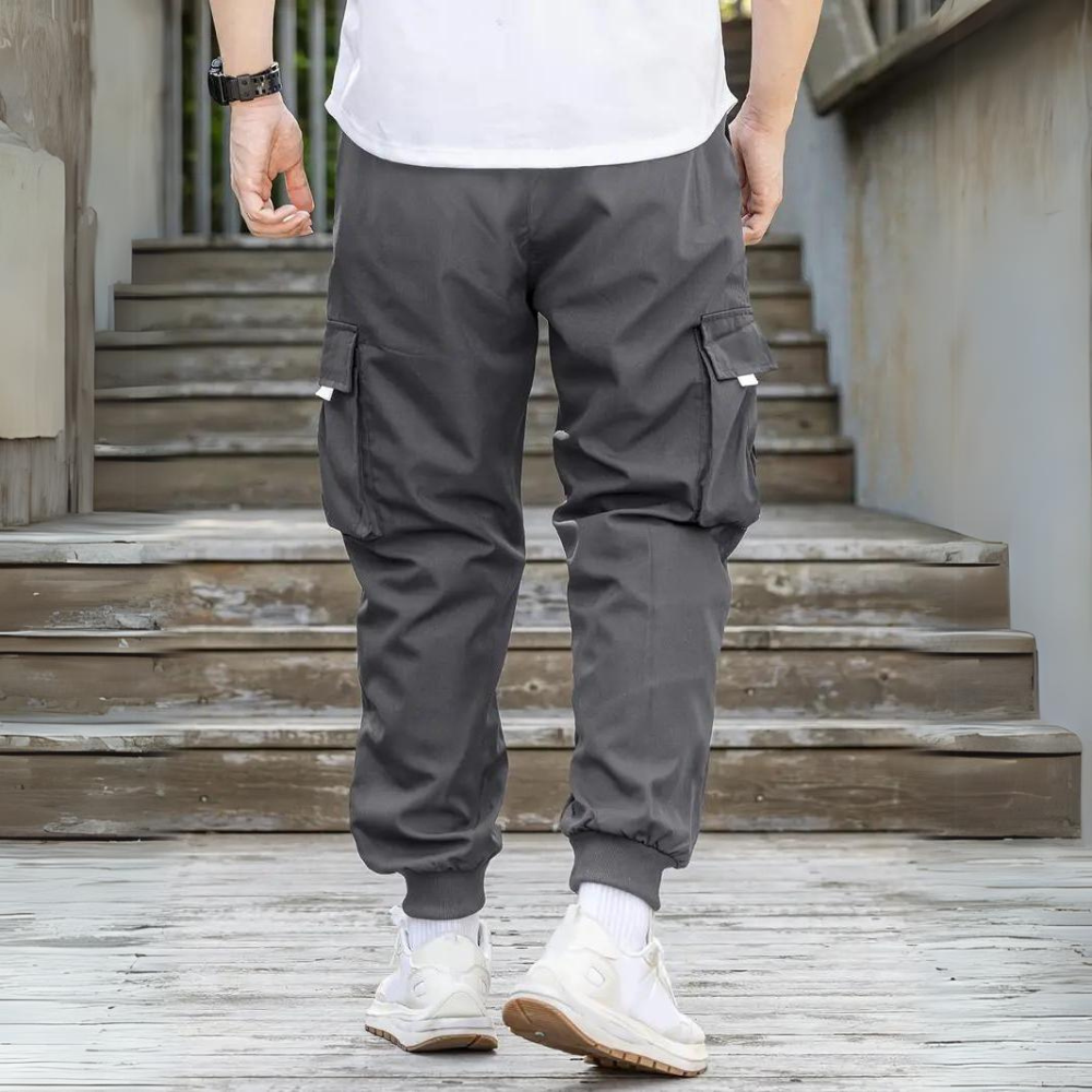 Men's Cargo Trousers – Durable Utility Pants with Pockets for Outdoor Wear