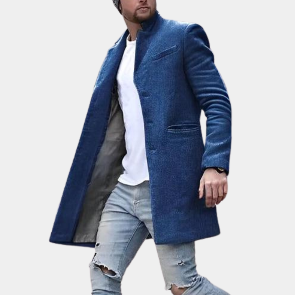 Men's Classic Coat – Stylish Wool Overcoat for Formal and Casual Wear