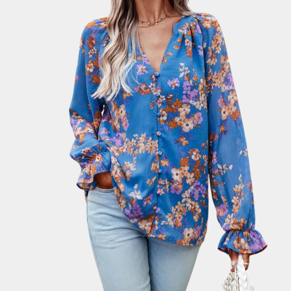 Floral Blouse Women – Lightweight Chic Top for Spring & Summer Outfits