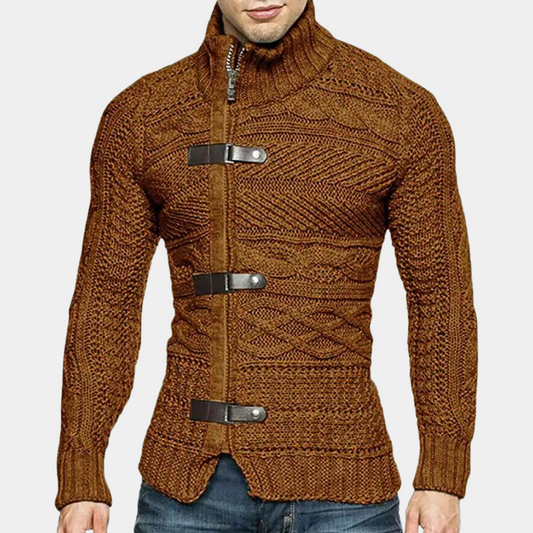 Men's Roll Neck Jumper – Classic Knit Sweater for Winter Style and Warmth