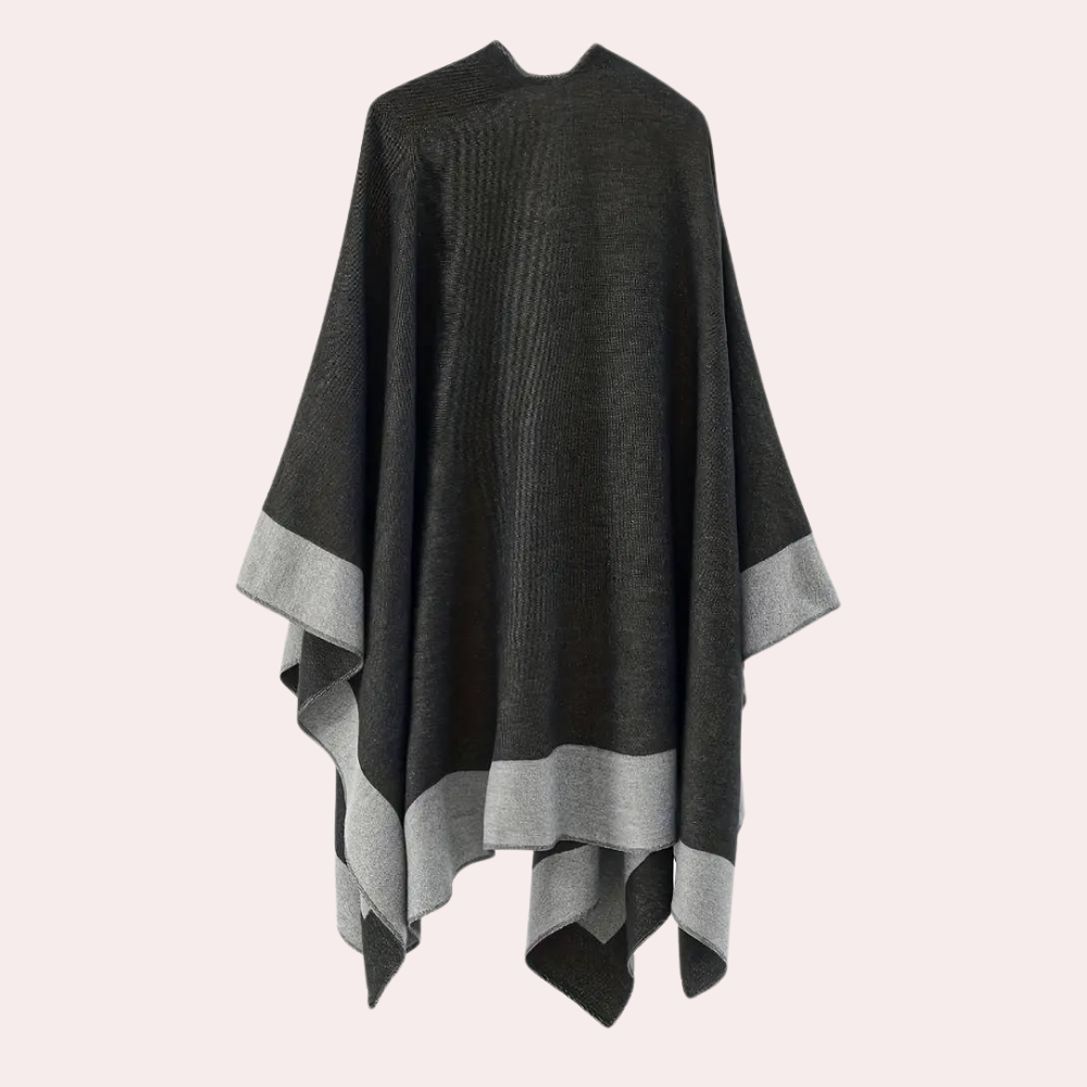 Women's Poncho – Stylish Knit Cape with Fringe for Casual and Chic Outfits