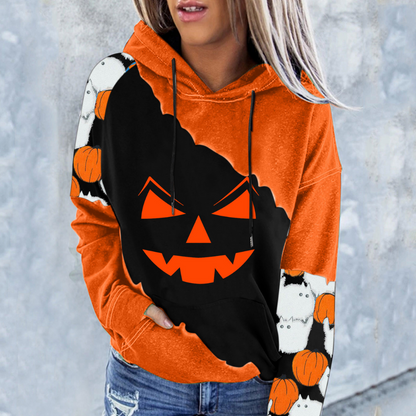 Women's Halloween Sweater – Cozy Knit Pullover with Spooky Design for Fall