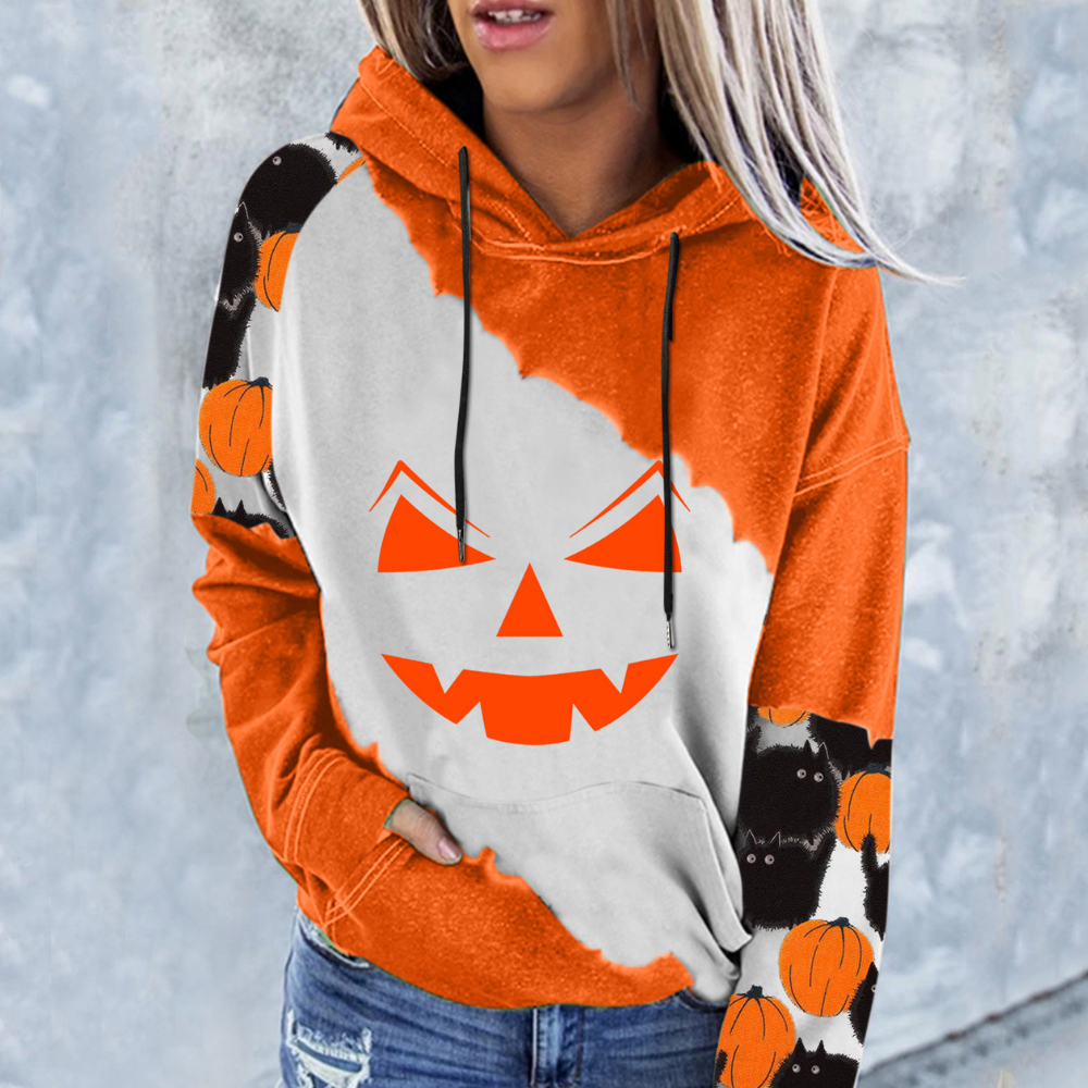 Women's Halloween Sweater – Cozy Knit Pullover with Spooky Design for Fall