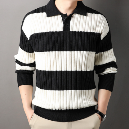 Men's Striped Jumper – Stylish Knit Sweater for Casual and Smart Wear