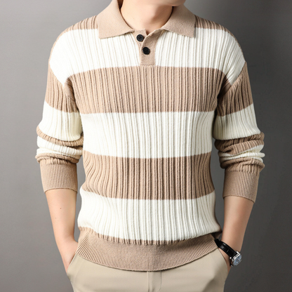 Men's Striped Jumper – Stylish Knit Sweater for Casual and Smart Wear