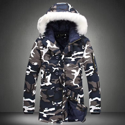 Men's Hooded Coat – Comfortable Warm Jacket for Casual and Outdoor Wear