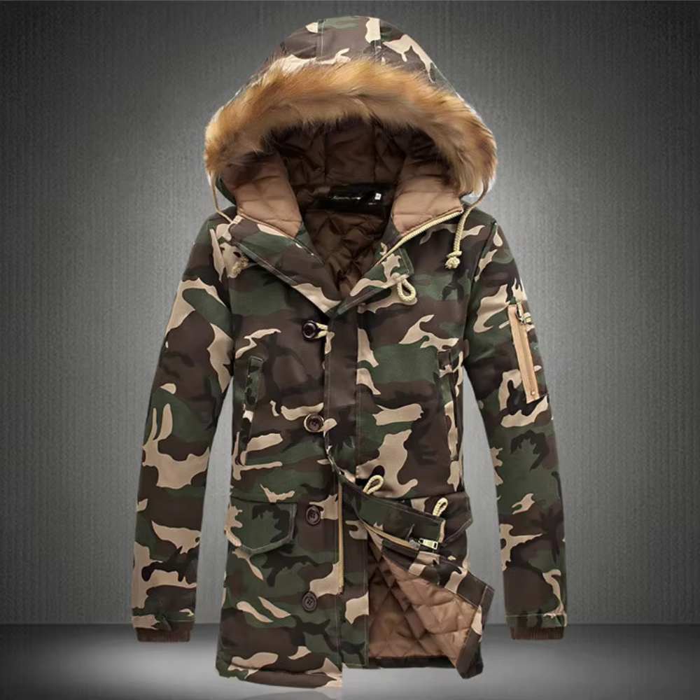 Men's Hooded Coat – Comfortable Warm Jacket for Casual and Outdoor Wear