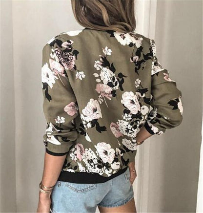 Floral Jacket for Women – Lightweight Spring Outerwear with Stylish Design