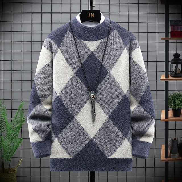 Men's Stylish Warm Jumper – Cozy Knit Sweater for Winter Fashion