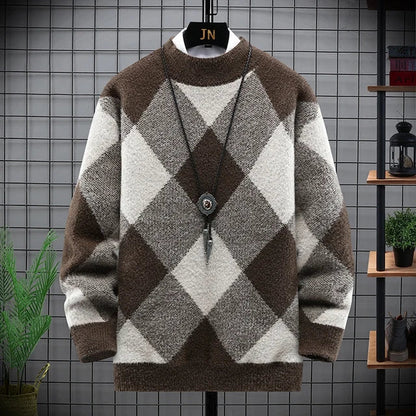 Men's Stylish Warm Jumper – Cozy Knit Sweater for Winter Fashion