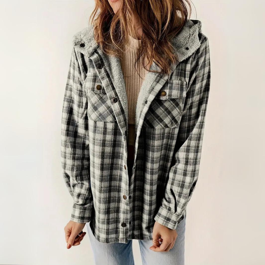 Checked Jacket for Women – Stylish Plaid Blazer for Casual and Work Wear