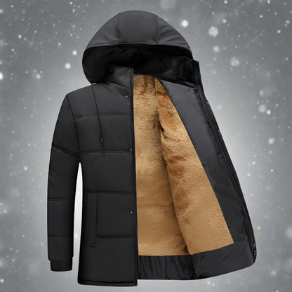 Men's Winter Jacket – Cozy Insulated Coat with Hood for Cold Weather