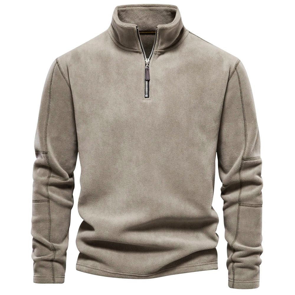 Men's Zip-Up Pullover – Lightweight Fleece Hoodie for Casual Wear