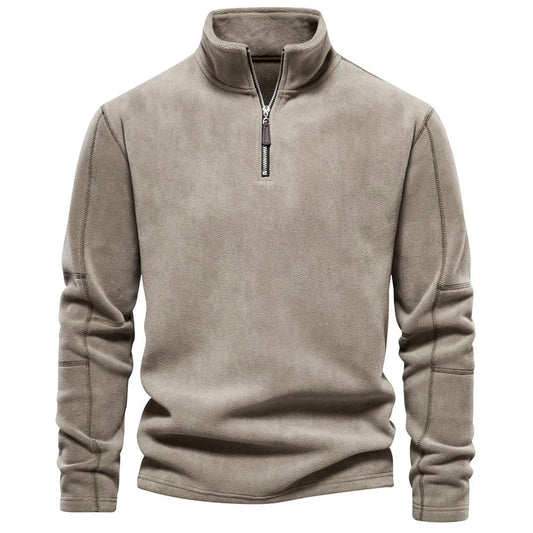 Men's Zip-Up Pullover – Lightweight Fleece Hoodie for Casual Wear