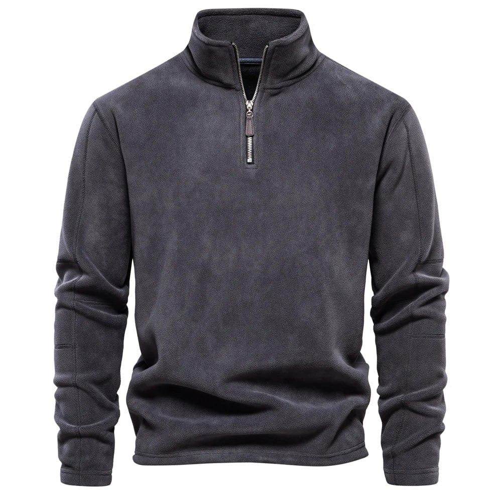 Men's Zip-Up Pullover – Lightweight Fleece Hoodie for Casual Wear