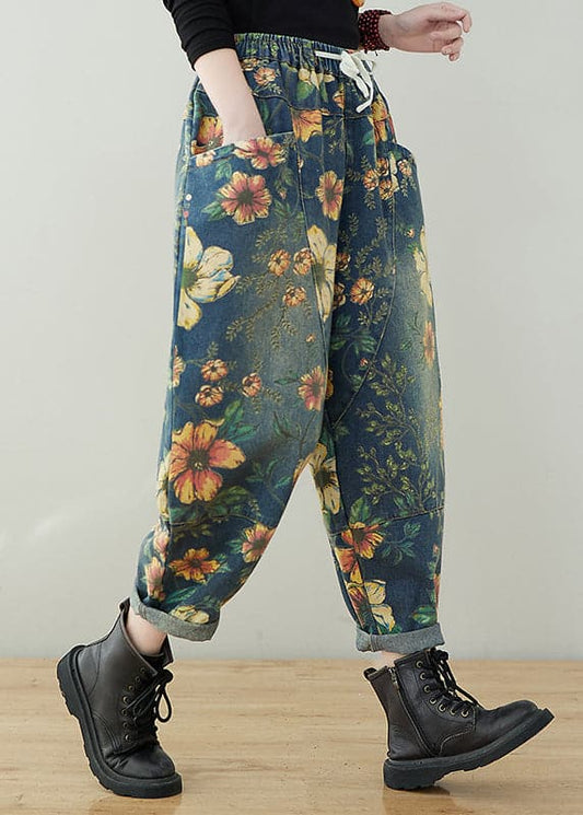 Floral Trousers for Women – Stylish High-Waisted Floral Print Pants