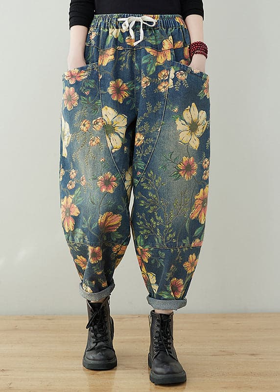 Floral Trousers for Women – Stylish High-Waisted Floral Print Pants