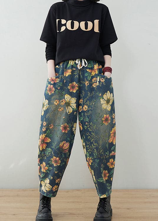 Floral Trousers for Women – Stylish High-Waisted Floral Print Pants