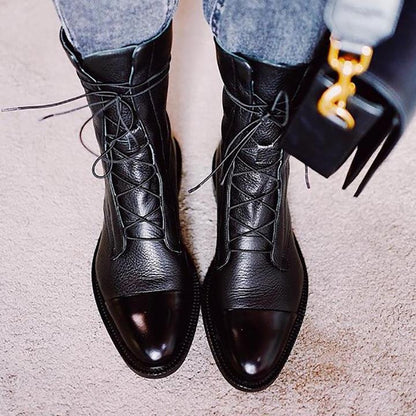 Women's Elegant Boots – Stylish Leather Ankle Boots for Casual and Formal Wear