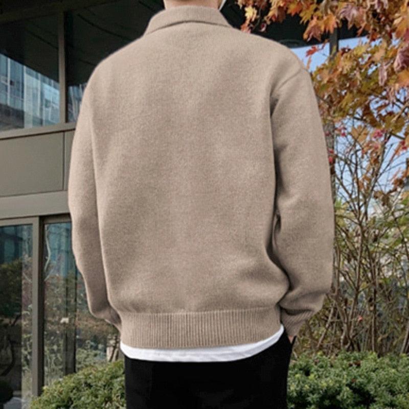 Men's Casual Jumper – Warm Knit Sweater for Fall and Winter Style