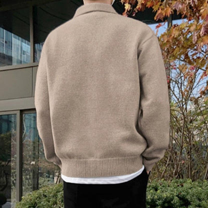 Men's Casual Jumper – Warm Knit Sweater for Fall and Winter Style