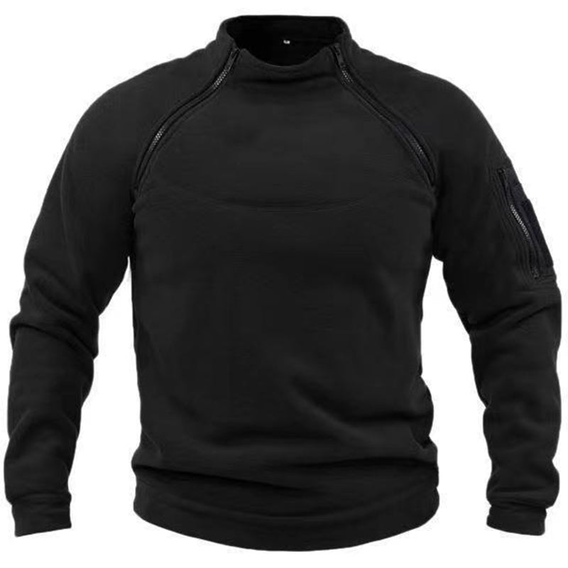 Men's Fleece Pullover – Casual Warm Sweater for Winter Comfort and Style