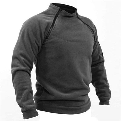 Men's Fleece Pullover – Casual Warm Sweater for Winter Comfort and Style