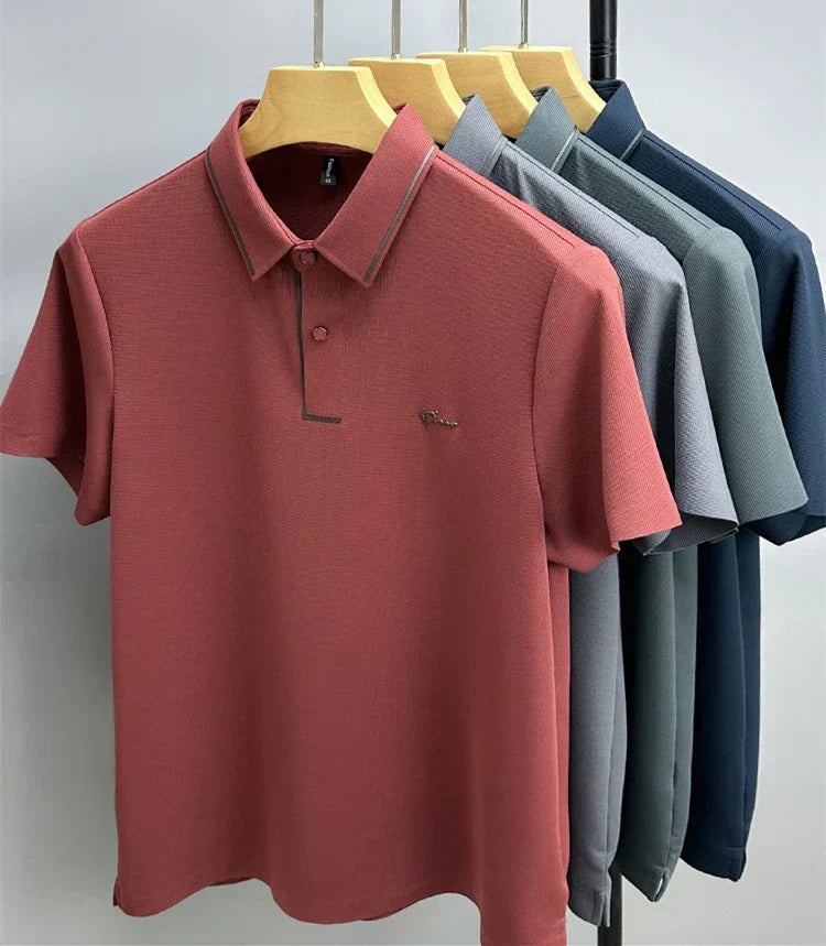 Men's Casual Polo Shirt – Soft Cotton Short Sleeve Top for Everyday Wear