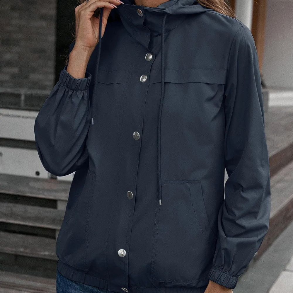 Women's Casual Windbreaker Jacket – Lightweight Waterproof Outdoor Coat