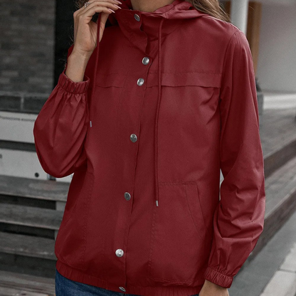 Women's Casual Windbreaker Jacket – Lightweight Waterproof Outdoor Coat