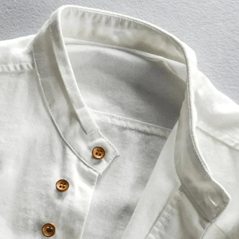 Japanese Shirt for Men – Stylish Cotton Button-Up with Unique Design