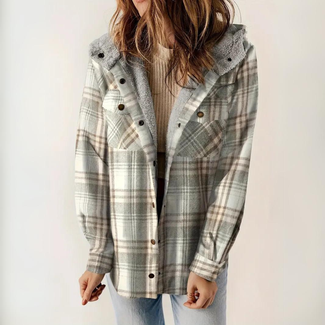 Checked Jacket for Women – Stylish Plaid Blazer for Casual and Work Wear