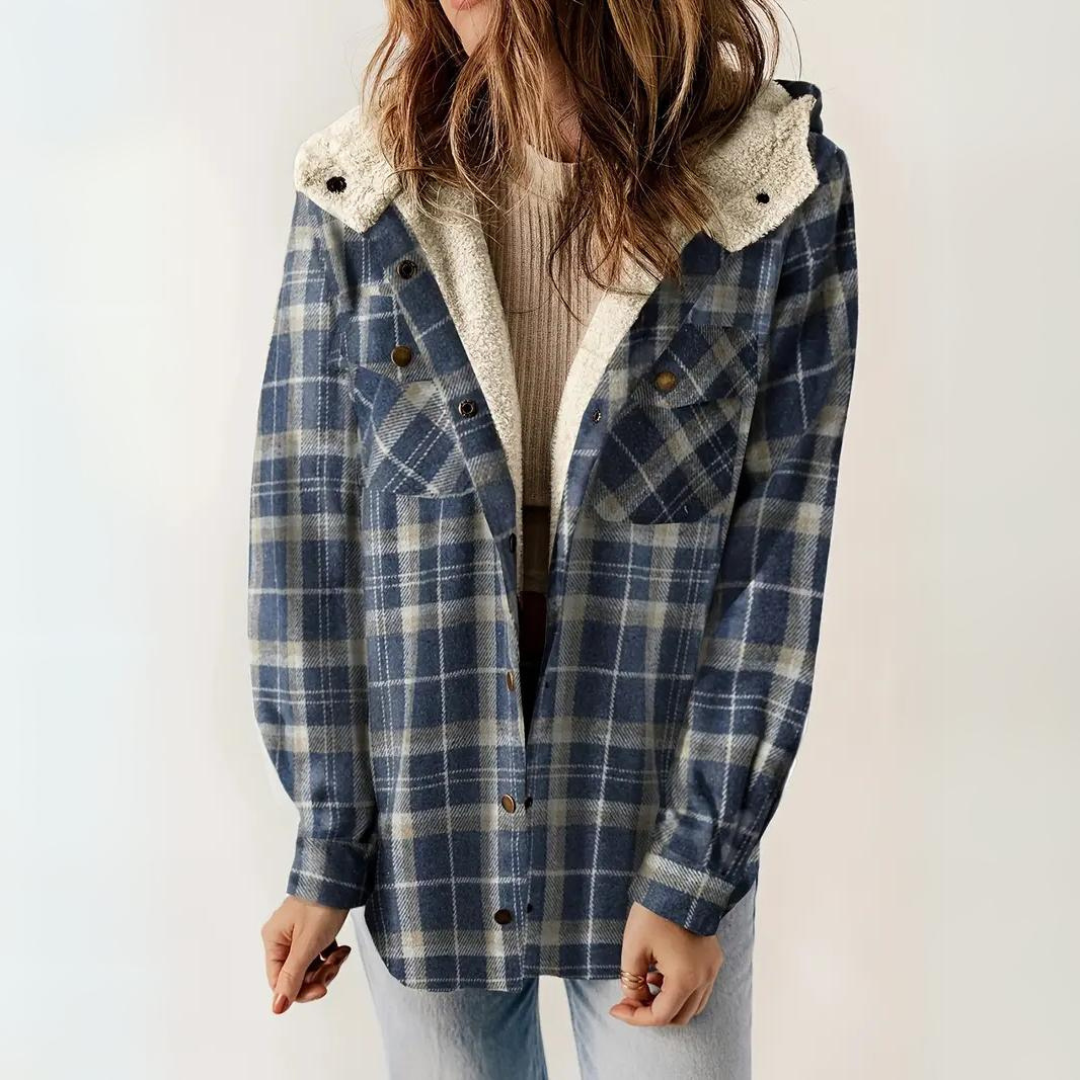 Checked Jacket for Women – Stylish Plaid Blazer for Casual and Work Wear