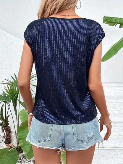 Sparkling Blouse for Women – Elegant Sequin Top for Parties and Events