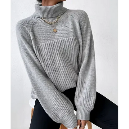 Women's Roll Neck Jumper – Cozy Knit Sweater for Winter Fashion & Comfort