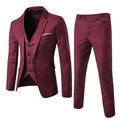 Men's Tailored Suit Set – Elegant Slim Fit Suit for Weddings and Formal Events