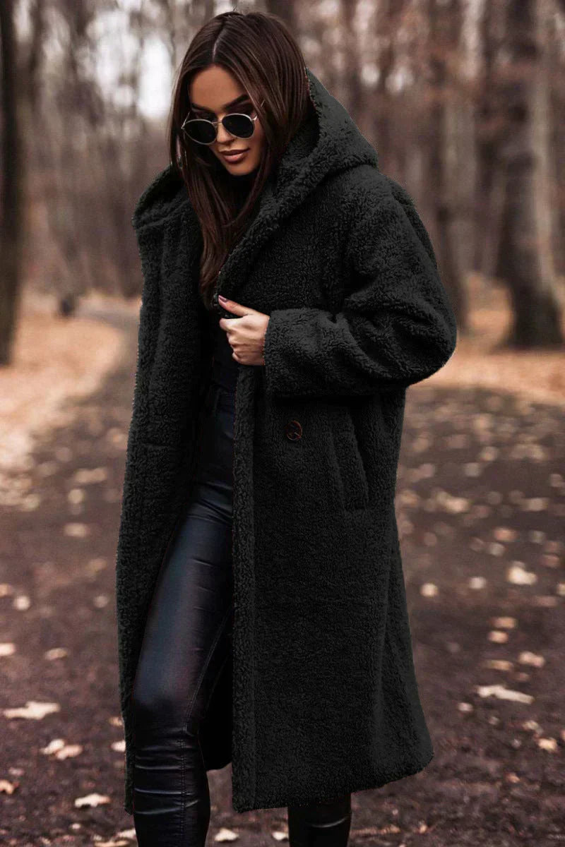 Longline Coat Women – Stylish Warm Overcoat for Winter Fashion & Comfort