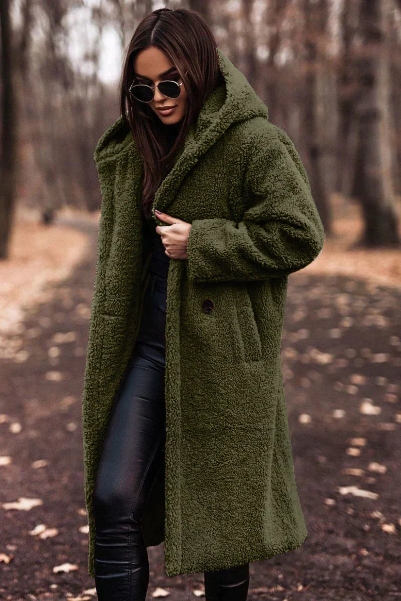 Longline Coat Women – Stylish Warm Overcoat for Winter Fashion & Comfort