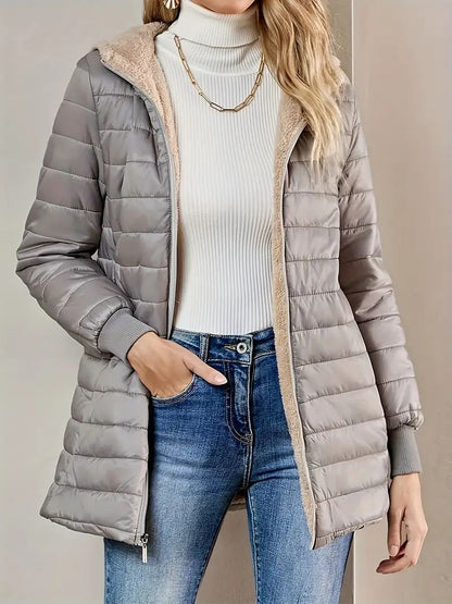 Winter Jacket Women – Casual Warm Coat with Pockets for Cold Weather