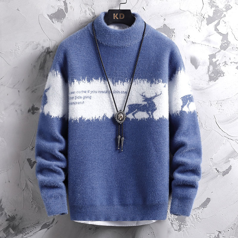 Men's Soft Roll Neck Jumper – Cozy Knit Sweater for Casual and Smart Wear