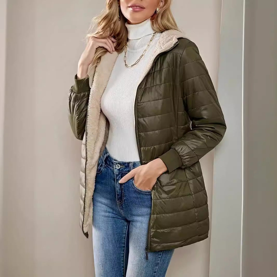 Winter Jacket Women – Casual Warm Coat with Pockets for Cold Weather