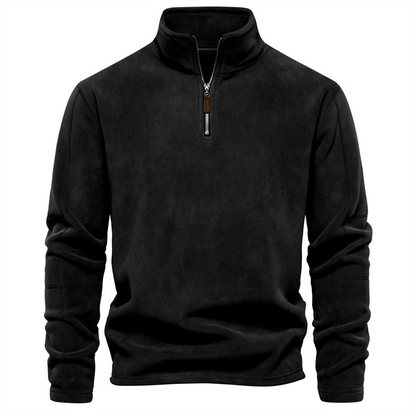 Men's Zip-Up Pullover – Lightweight Fleece Hoodie for Casual Wear