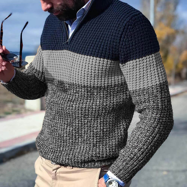 Men's Knitted Jumper – Warm Sweater for Winter, Cozy Knit Design