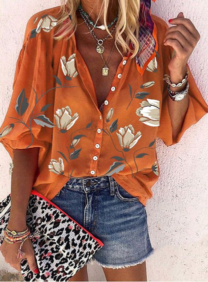 Boho Blouse for Women – Lightweight Chic Top with Flowy Design for Summer