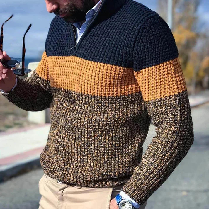 Men's Knitted Jumper – Warm Sweater for Winter, Cozy Knit Design